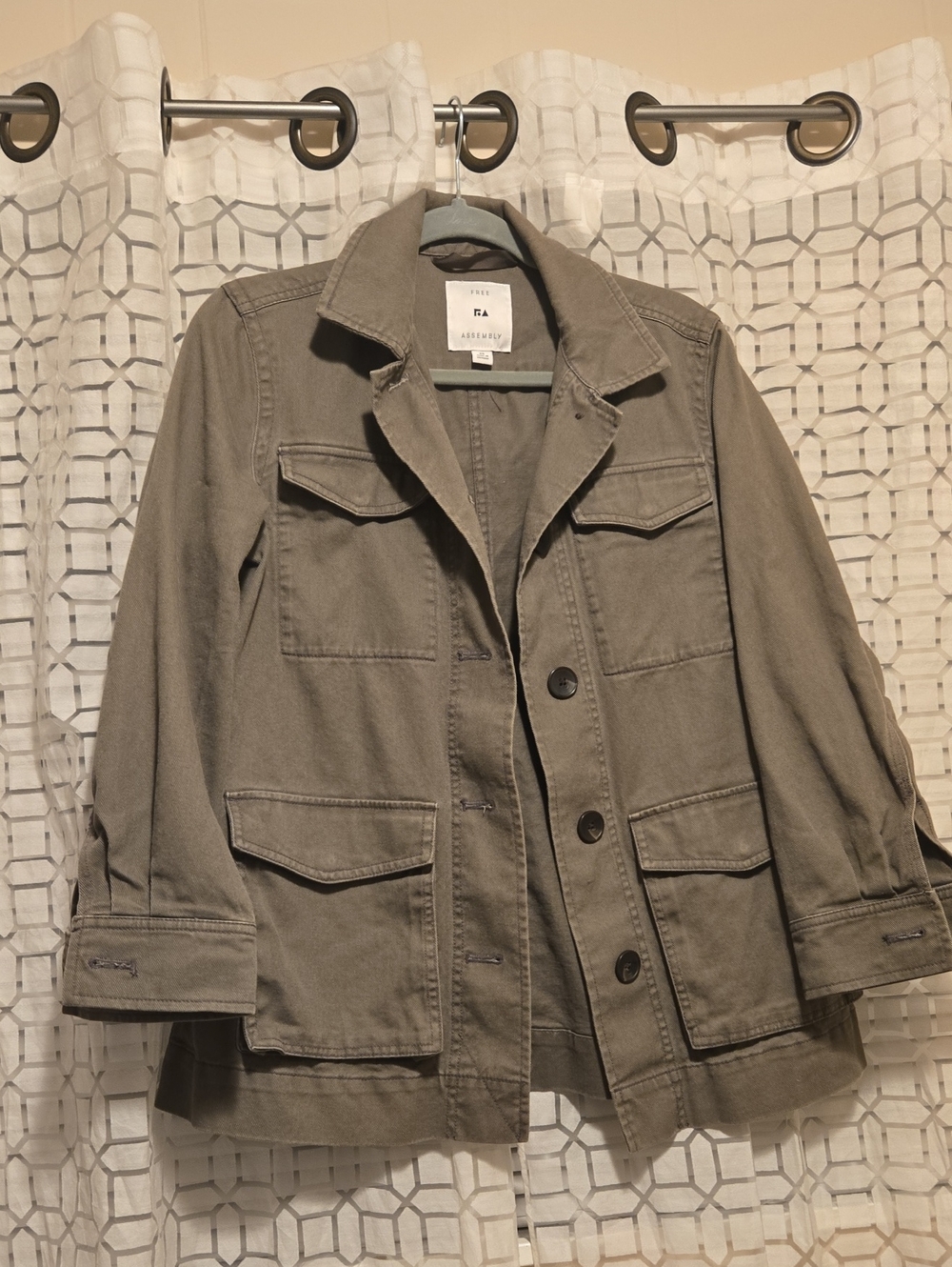 Free Assembly Women's Olive Utility Jacket - Excellent Condition